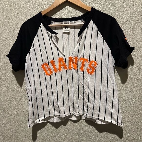 PINK Victoria Secrets San Francisco Giants Crop Top Size L - Picture 1 of 8
